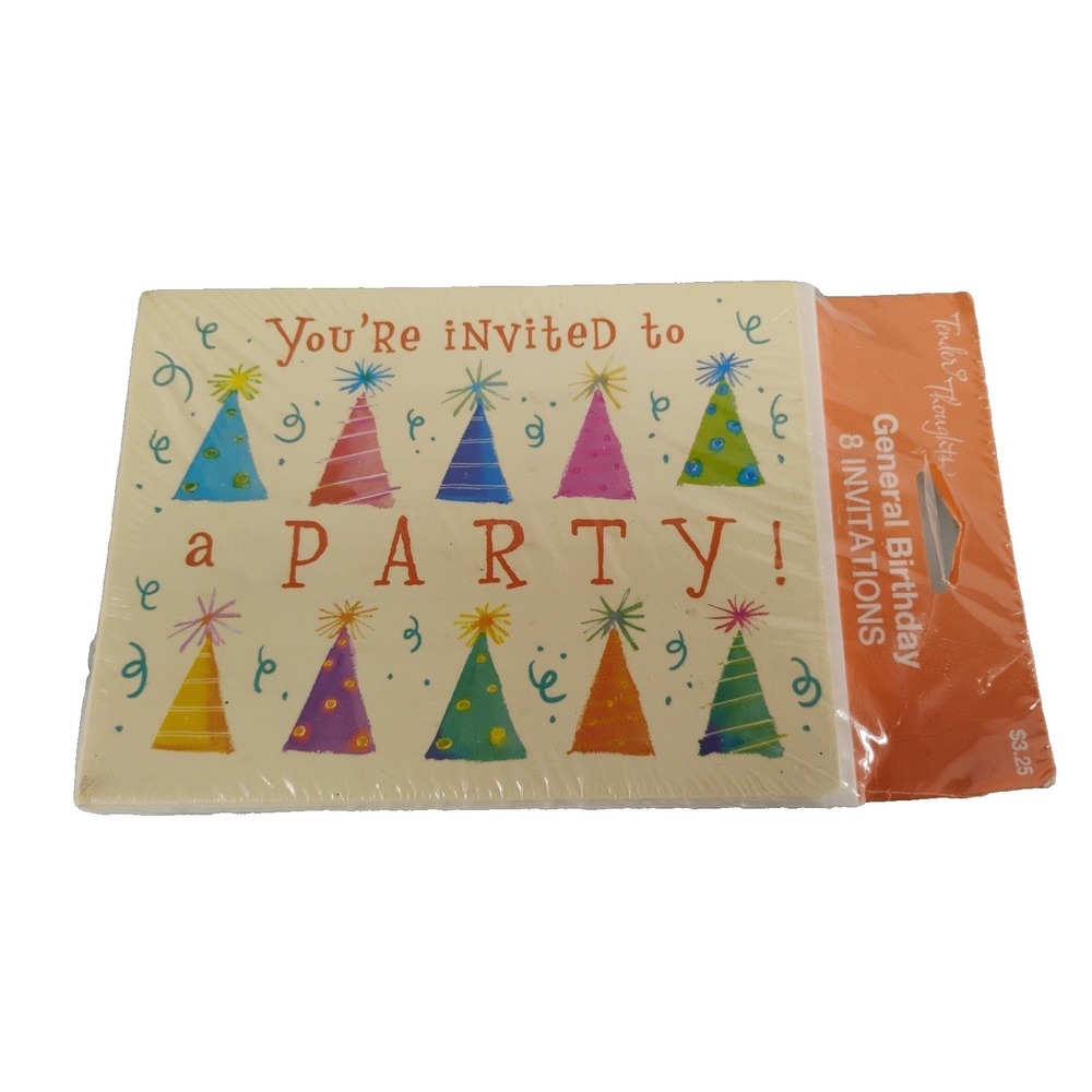 Vintage 1980s NOS Tender Thoughts General Birthday Invitations‎ Party Kids